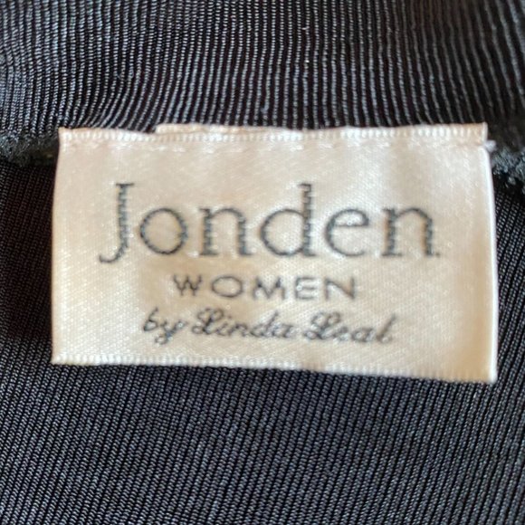 Jonden by Linda Stead Black Top 2X Washed Acetate Lyocell Square Neck Minimalist - Picture 4 of 8